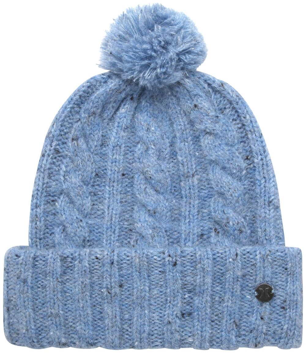 4525 Beanie - Ribbed Cable Knit Cuff Crown with Pom Beanie - Warm Winter
